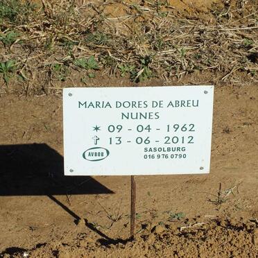 NUNES Maria Dores de Abreu 1962-2012