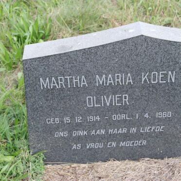 OLIVIER Martha Maria, KOEN 1914-1968