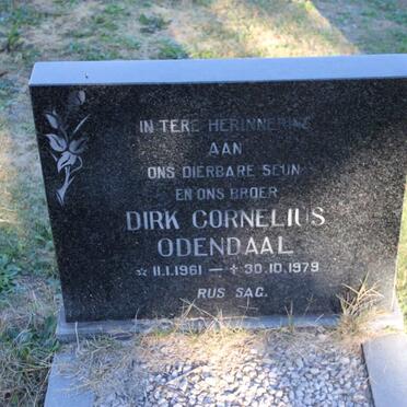 ODENDAAL Dirk Cornelius 1961-1979