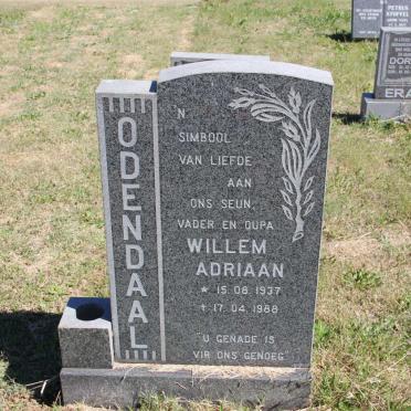 ODENDAAL Willem Adriaan 1937-1988