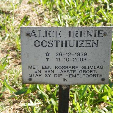 OOSTHUIZEN Alice Irenie 1939-2003