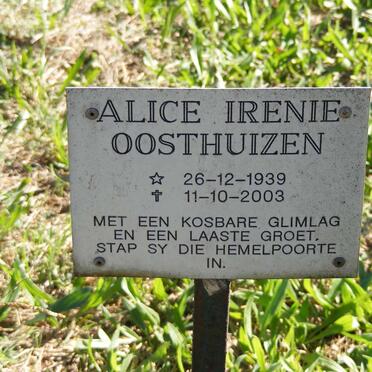 OOSTHUIZEN Alice Irenie 1939-2003