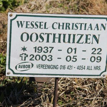 OOSTHUIZEN Wessel Christiaan 1937-2003