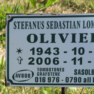 OLIVIER Stefanus Sedastian Lombard 1943-2006