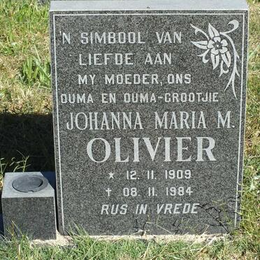 OLIVIER Johanna Maria M. 1909-1984