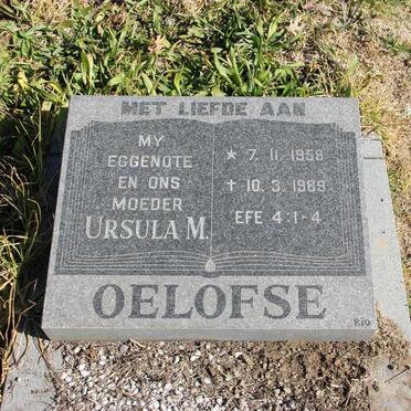 OELOFSE Ursula M. 1959-1989