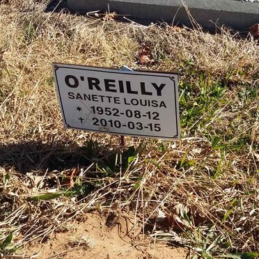 O' REILLY Sanetta Louisa 1952-2010