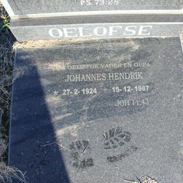 OELOFSE Johannes Hendrik 1924-1987 &amp; Maria Magrietha H.C. MARAIS 1928-1979