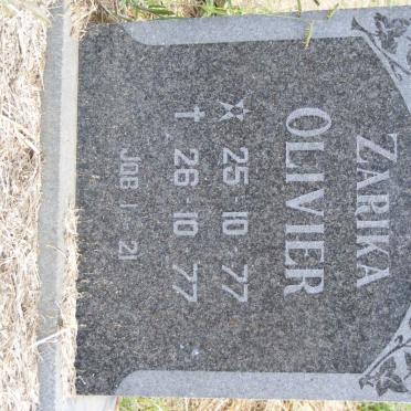 OLIVIER Zarika 1977-1977