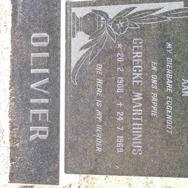 OLIVIER Gerecke Marthinus 1908-1969