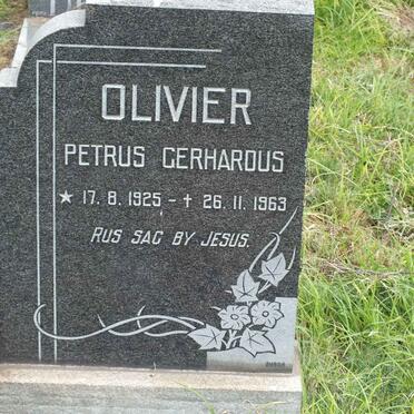 OLIVIER Petrus Gerhardus 1925-1963