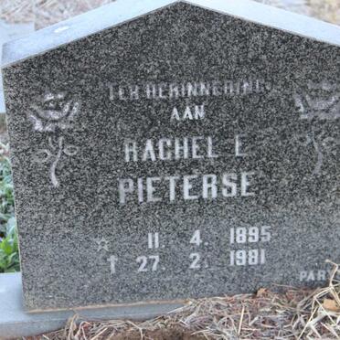 PIETERSE Rachel E. 1895-1981