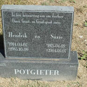 POTGIETER Hendrik 1914-1985 &amp; Suzie 1925-2004