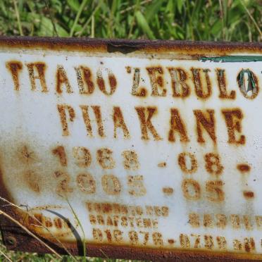 PHAKANE Thabo Zebulon 1968-2005