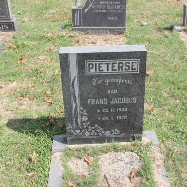 PIETERSE Frans Jacobus 1939-1972