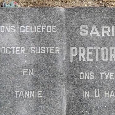 PRETORIUS Sarie