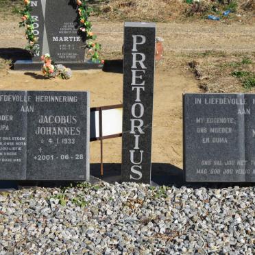 PRETORIUS Jacobus Johannes 1933-2001 &amp; Susara Magrietha 1936-1992