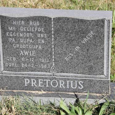 PRETORIUS Awie 1913-1983 &amp; Joey 1917-2013
