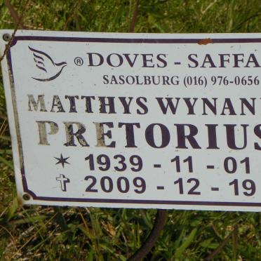 PRETORIUS Matthys Wynand 1939-2009