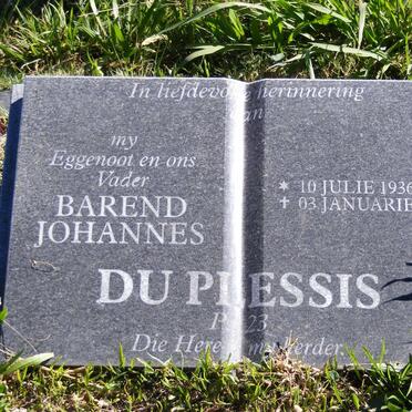 PLESSIS Barend Johannes, du 1936-2006
