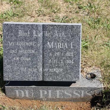 PLESSIS Maria E., du 1928-1994