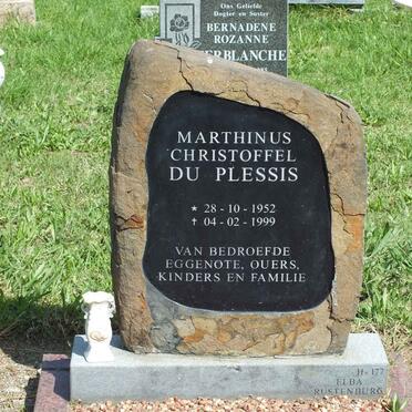PLESSIS Marthinus Christoffel, du 1952-1999