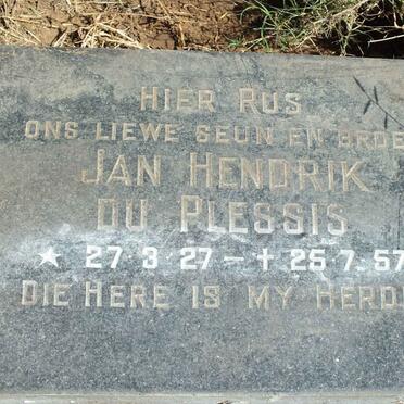 PLESSIS Jan Hendrik, du 1927-1957
