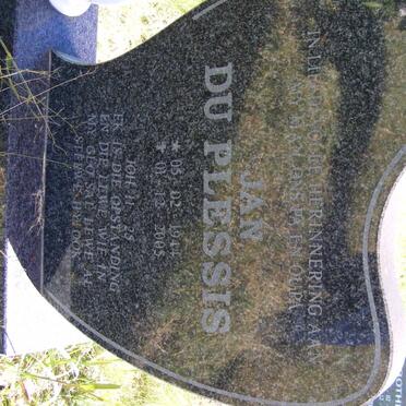PLESSIS Jan, du 1944-2005