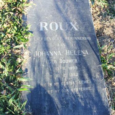 ROUX Johanna Helena nee BOUWER 1899-1993