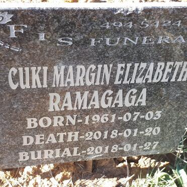 RAMAGAGA Cuki Margin Elizabeth 1961-2018