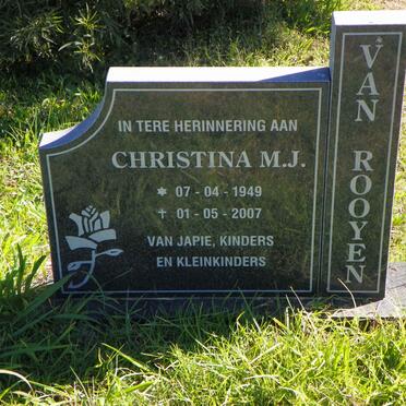 ROOYEN Christina M.J., van 1949-2007