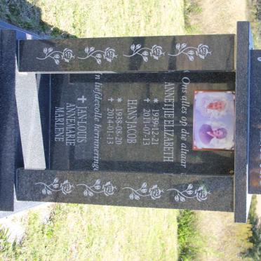 RENSBURG Hans Jacob, Janse van 1938-2014 &amp; Annetjie Elizabeth 1939-2011