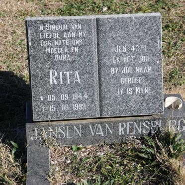 RENSBURG Rita, Jansen van 1944-1999