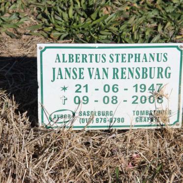 RENSBURG Albertus Stephanus, Janse van 1947-2008
