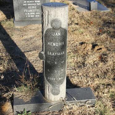 SAAYMAN Jan Hendrik 1944-1981