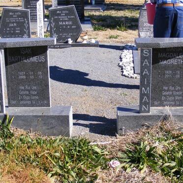 SAAIMAN Isak Barthlomeus 1923-2009 &amp; Maria Magdalena Magretha 1928-2011 