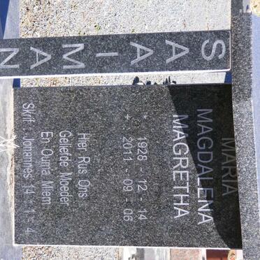 SAAIMAN Isak Barthlomeus 1923-2009 &amp; Maria Magdalena Magretha 1928-2011