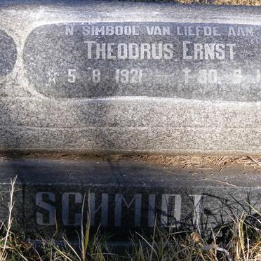 SCHMIDT Theodorus Ernst 1921-1981