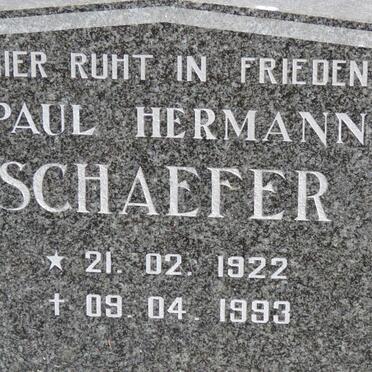 SCHAEFER Paul Hermann 1922-1993 &amp; Johanna 1922-1992 