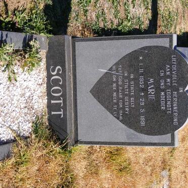 SCOTT Marie 1952-1991