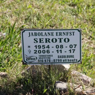 SEROTO Jabolane Ernest 1954-2006