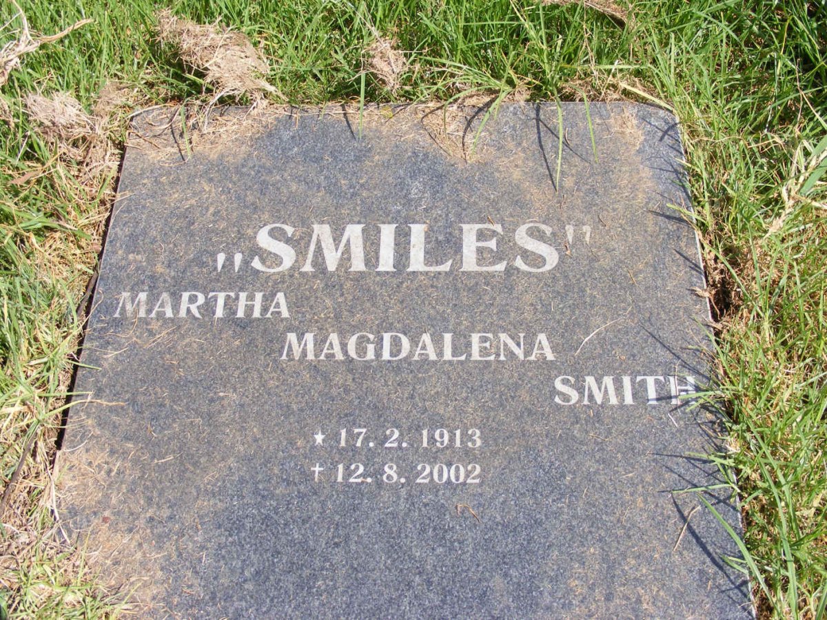 SMITH Martha Magdalena 1913-2002