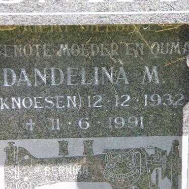 SMIT Dandelina M. nee KNOESEN 1932-1991