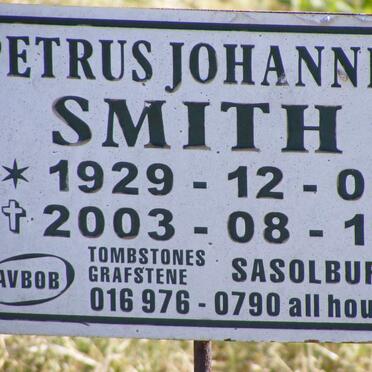 SMITH Petrus Johannes 1929-2003