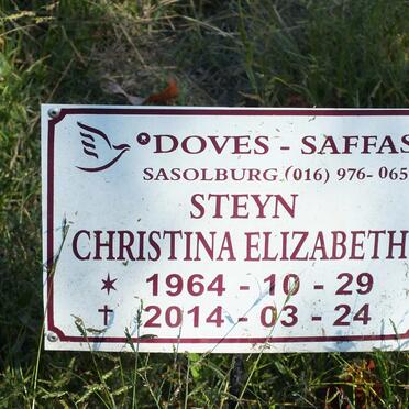 STEYN Christina Elizabeth 1964-2014