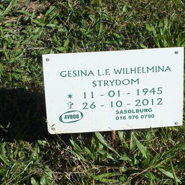 STRYDOM Gesina L.F. Wilhelmina 1945-2012
