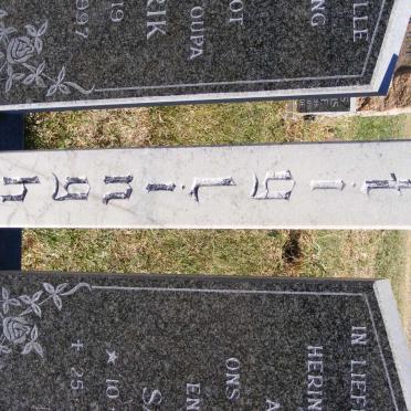 STIGLINGH Jan Hendrik 1919-1997 &amp; Sannie 1921-2002