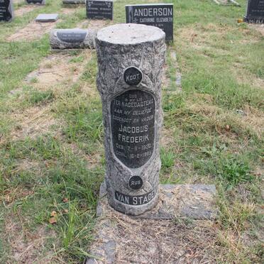 STADEN Jacobus Frederik, van 1930-1965