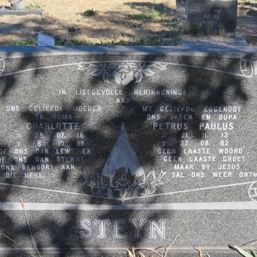 STEYN Petrus Paulus 1913-1982 &amp; Charlotte 1916-1998