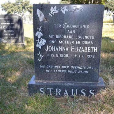 STRAUSS Johanna Elizabeth 1908-1978